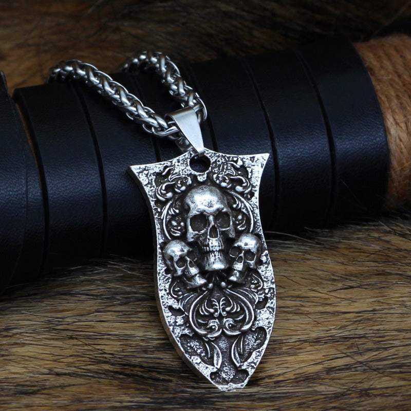 Wholesale Gothic Skull Pendant Alloy Necklace